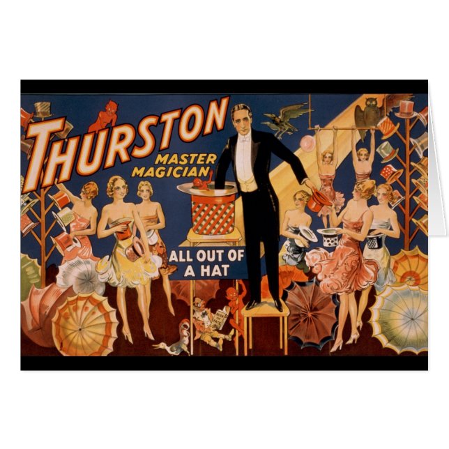 Thurston ledar- trollkarl hälsningskort (Framsidan Horizontal)