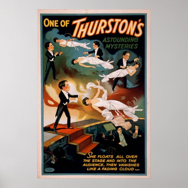 THURSTON Magician Illusionist VAUDEVILLE Poster (Framsidan)