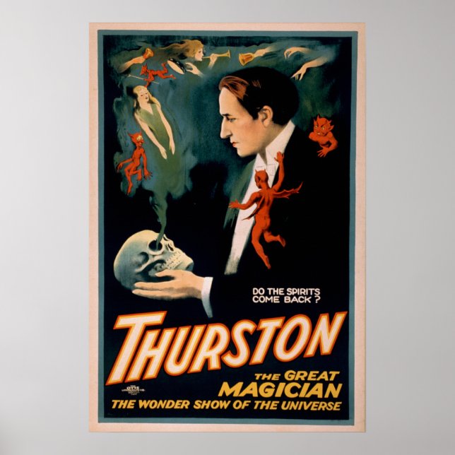 THURSTON Magician Illusionist VAUDEVILLE Poster (Framsidan)