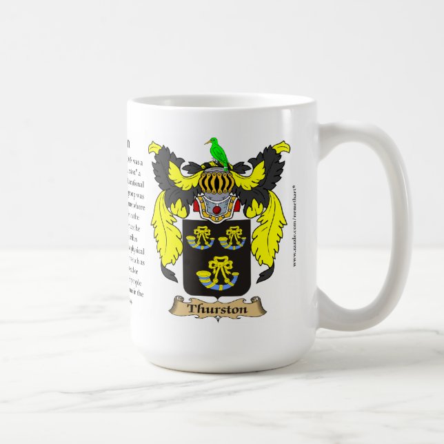 Thurston namnger, ursprung, det menande och Cren Kaffemugg (Höger)