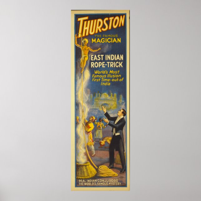Thurston the magician - Öster Indian Rope Trick Poster (Framsidan)