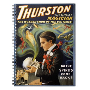 Thurston the underbar magician 1915 Vintage affisc Anteckningsbok