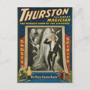 Thurston The Underbar Magician Vintage Advertiseme Vykort