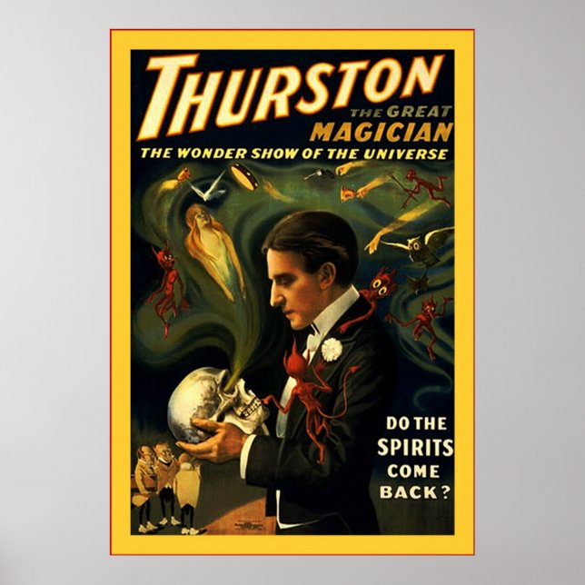 Thurston the Underbar Magician ~ Vintage Magician Poster (Framsidan)