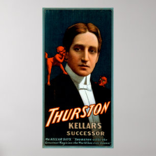 Thurston träffande djävulen honom hemlighetmagi poster