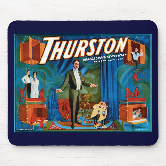 Thurston ~ Världsmästare Magician Musmatta (Framsidan)