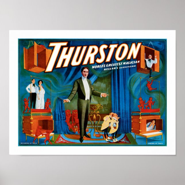 Thurston ~ Världsmästare Magician Poster (Framsidan)