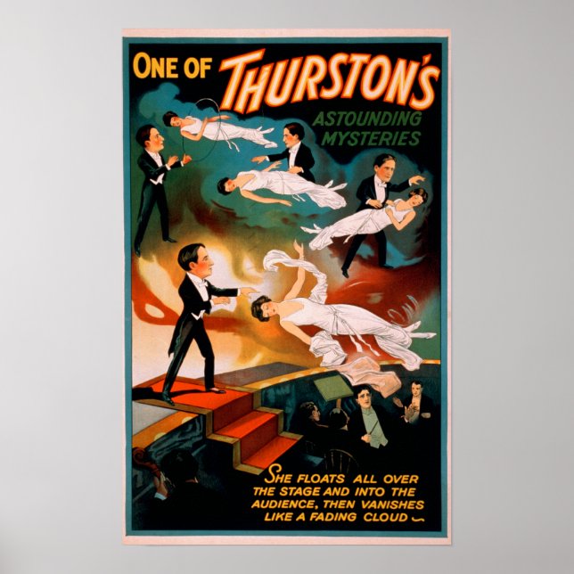 Thurston's Astounding Mysteries Magic Poster (Framsidan)