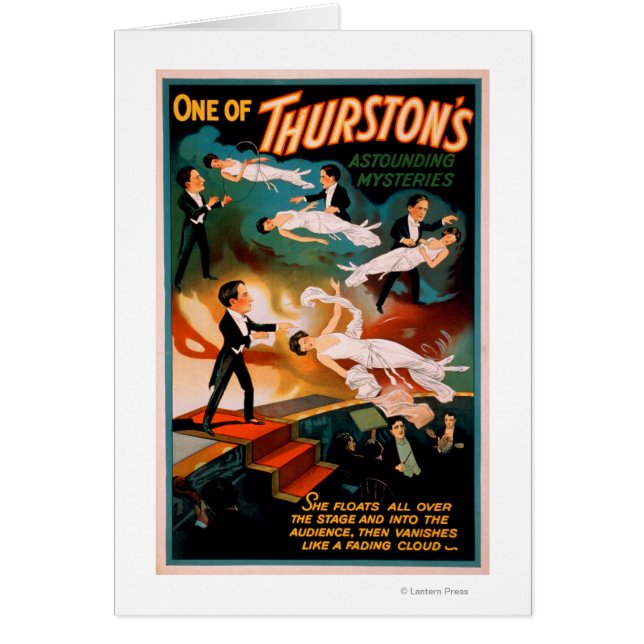Thurston's Astounding Mysteries Magic Poster Hälsningskort (Framsidan)