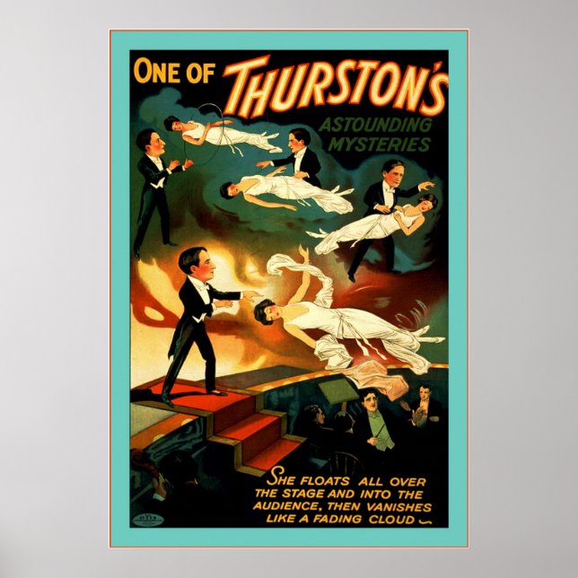 Thurston's Astounding Mysteries Poster (Framsidan)