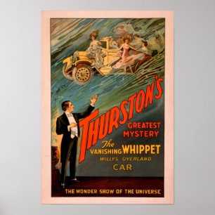 Thurstons försvinna Whippet Willys-Overland Poster