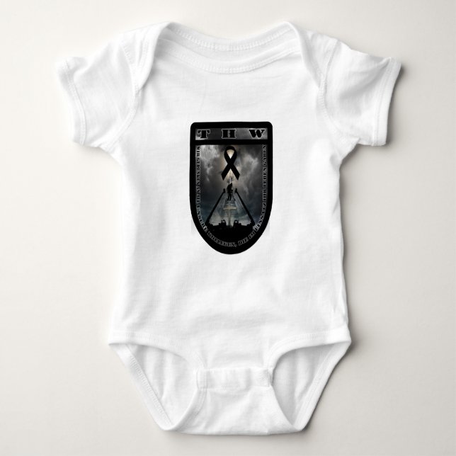 THW Trauer Patch Tee Shirt (Framsida)