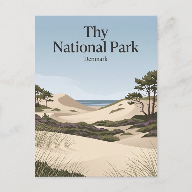 Thy Nationalpark Danmark Vykort (Framsida)