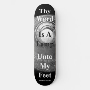 Thy ord är en lampa Unto min fot Skateboard Bräda 19,5 Cm