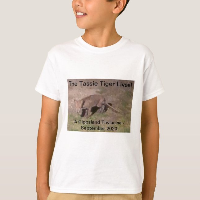 Thylacine Tasmanian Tiger T-Shirt (Framsida)