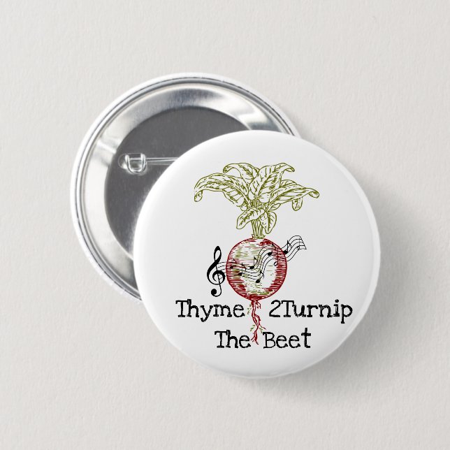 Thyme 2Turnip the Beet-knappen Knapp (Framsida & baksida)