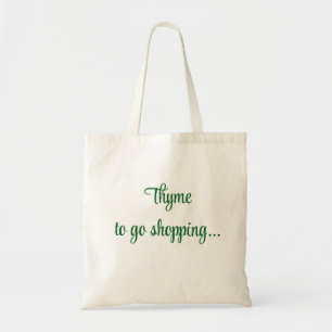 Thyme att gå tygkasse