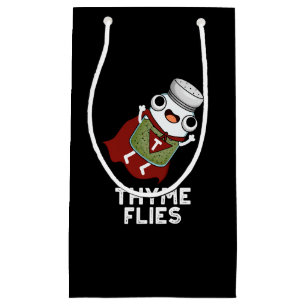 Thyme Flies Funny Herb Pun Mörk BG