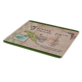 Thyme Herb Botanical Info Small Cpping Board