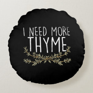 Thyme Herb Plant Rund Kudde