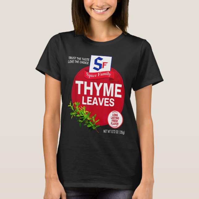 Thyme Leaves Halloween Sce Costume Group Matching  T Shirt (Framsida)