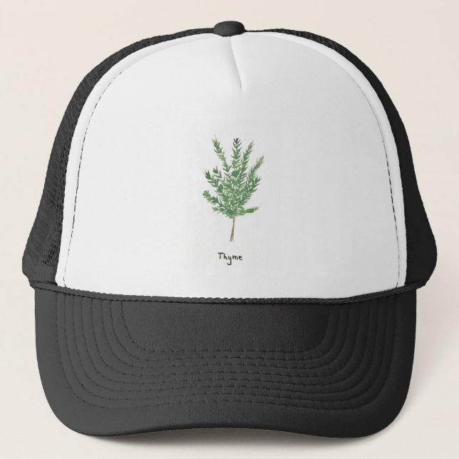 Thyme örters grönt botaniska vintagar trädgårdsväx keps (Framsida)