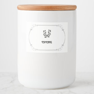 Thyme Spice-etikett Mat Etiketter
