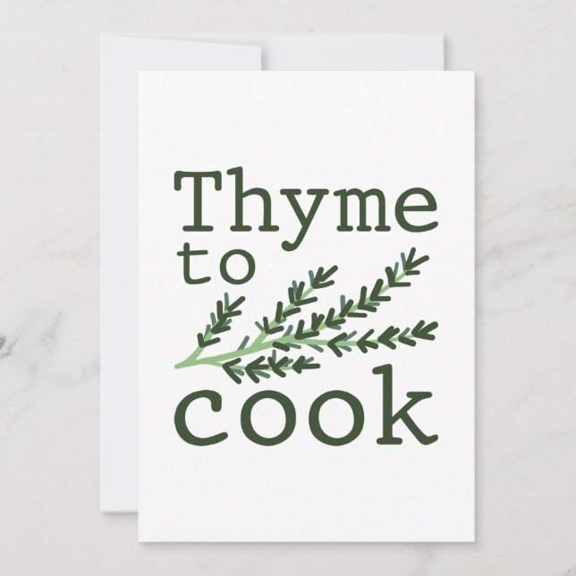 Thyme to Cook Tack Kort (Framsida)