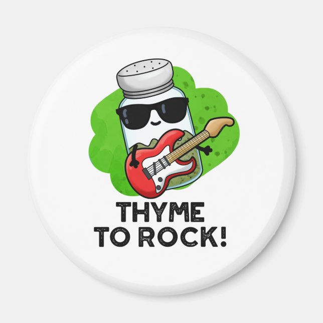Thyme to Sten Funny Herb Pun Magnet (Framsidan)