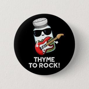 Thyme to Sten Funny Herb Pun Mörk BG Knapp