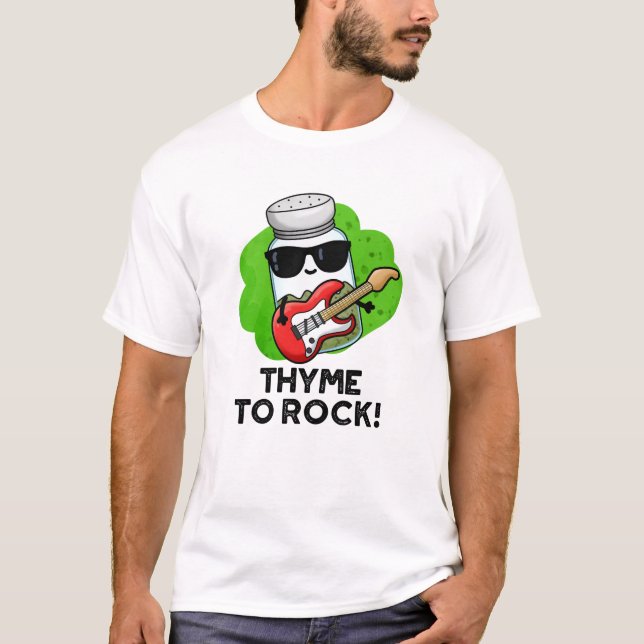 Thyme to Sten Funny Herb Pun T Shirt (Framsida)