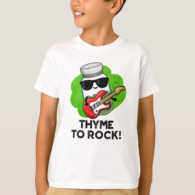Thyme to Sten Funny Herb Pun T Shirt (Framsida)