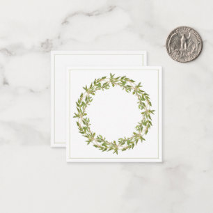 THYME WREATH 2,5-tums platt anteckningskort i kvad