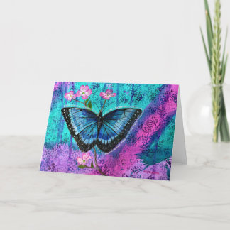 Thyroid Cancer Awareness Butterfly Note Cards Tack Kort