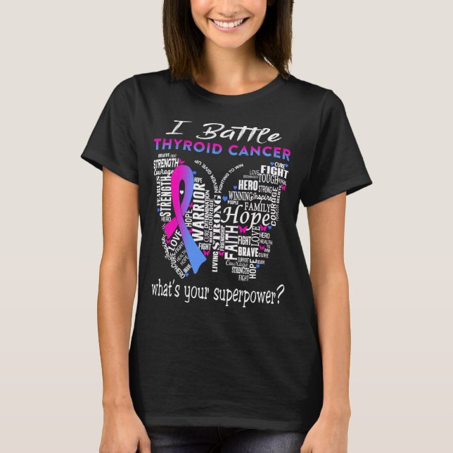 Thyroid Cancer Awareness Month Ribbon Gifts T Shirt (Framsida)