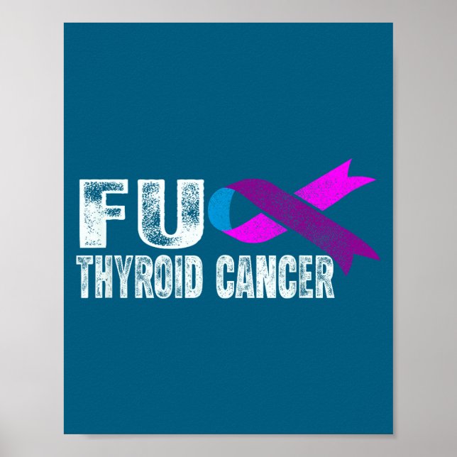 Thyroid Cancer Awareness Retro Thyroid Cancer Surv Poster (Framsidan)