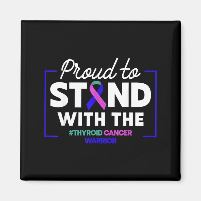 Thyroid Cancer Awareness Support Family Magnet (Framsidan)