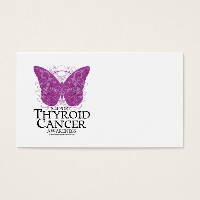 Thyroid Cancer Butterfly Visitkort (Framsidan)