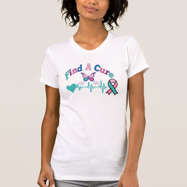 Thyroid Cancer, cancermedvetenhet, kamp mot cancer T Shirt (Framsida)
