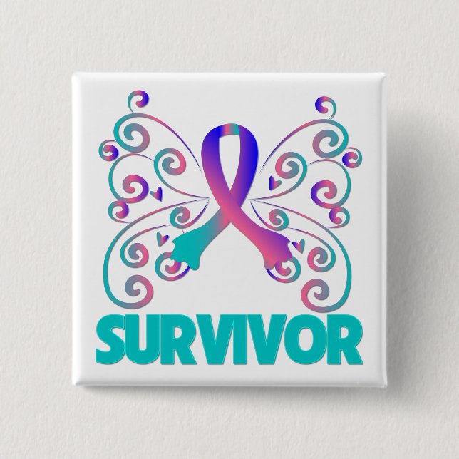 Thyroid Cancer Survivor Butterfly Knapp (Framsida)