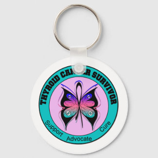 Thyroid Cancer Survivor Butterfly Nyckelring