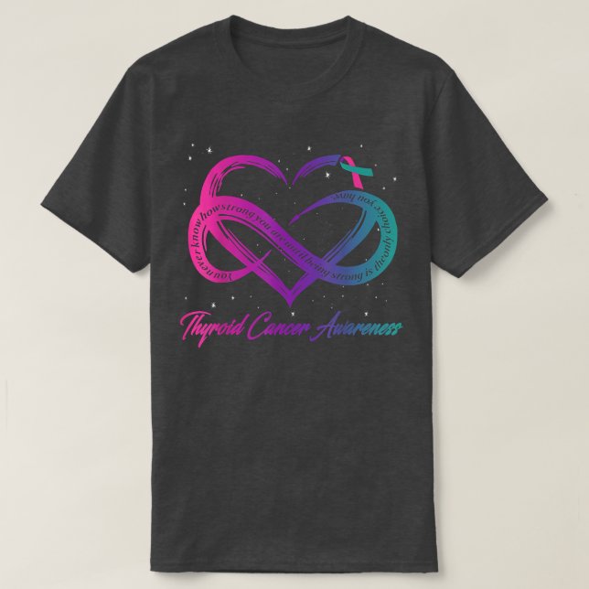 Thyroid Cancer Survivor Support Thyroid Cancer Kri T Shirt (Design framsida)