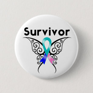 Thyroid Cancer Survivor Tribal Butterfly Knapp