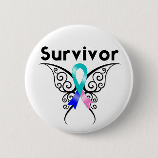 Thyroid Cancer Survivor Tribal Butterfly Knapp