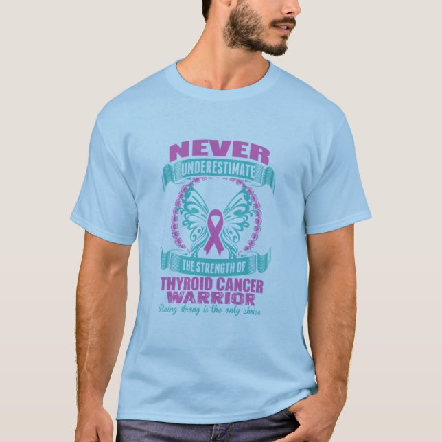 Thyroid Cancer Warrior57 T Shirt (Framsida)