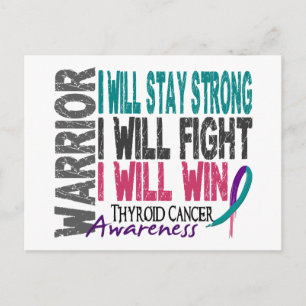 Thyroid Cancer Warrior Vykort