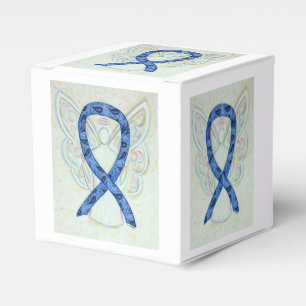 Thyroid Paisley Awareness Ribbon Angel Favor Box Presentaskar
