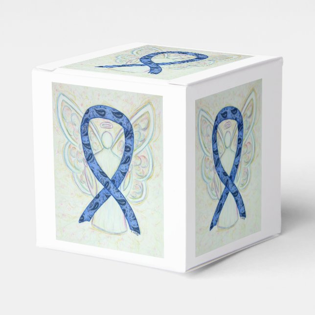 Thyroid Paisley Awareness Ribbon Angel Favor Box Presentaskar (Framsidan Sidan)