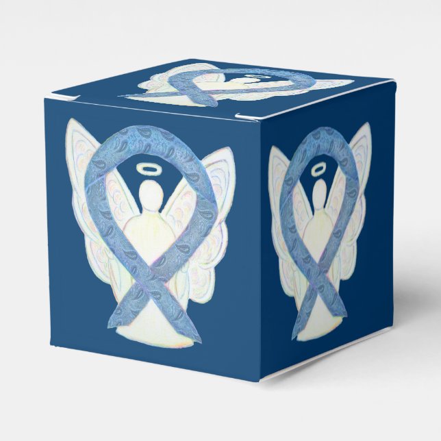 Thyroid Paisley Awareness Ribbon Angel Favor Box Presentaskar (Framsidan Sidan)