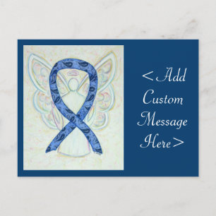 Thyroid Paisley Awareness Ribbon Angel Postcard Vykort